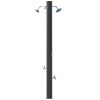 Outsunny 9.2 Gallon Slolar Heated Outdoor Shower with 2 Free-Rotating Shower Heads & Foot Showers for Poolside Beach Spa, 7.1ft