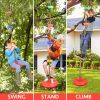 Climbing Rope Tree Swing With Climbing Rope And Platforms Disc Swing Seat With Hanging Strap And Snap Hook For Kids Outdoor Playground Set Accessories