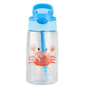 16.2Oz Leak-proof Kids Water Bottle with Straw (Option: Crab)