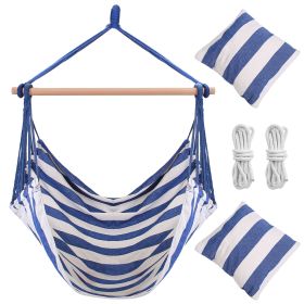 Hanging Hammock Canvas Chair (Option: Blue)