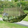 2 Persons Hammock 600LBS Max Load with Mosquito Net Outdoor Hiking Camping Hommock Portable Nylon Swing Hanging Bed