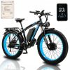 Electric Bike KETELES 48V 23AH Dual Motor 1000W*2 26"*4.0 MTB